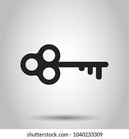 Key vector icon. Key flat illustration.