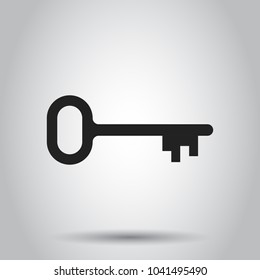 Key vector icon. Key flat illustration.