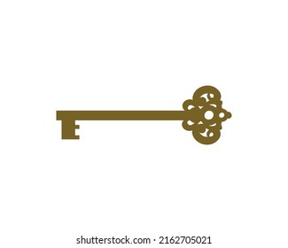 Ilustración plana del icono del vector clave. Pictograma de concepto de negocio simple 
