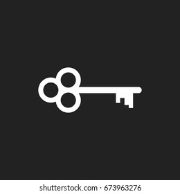 Key vector icon. Key flat illustration.