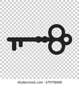 Key vector icon. Key flat illustration.