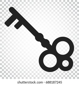 Key vector icon. Key flat illustration. Simple business concept pictogram on isolated background.