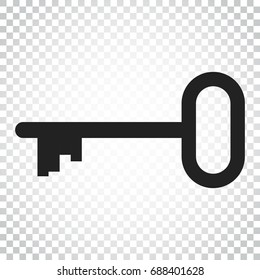 Key vector icon. Key flat illustration. Simple business concept pictogram on isolated background.