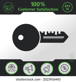 Key vector icon graphic elements for your work - Modern design