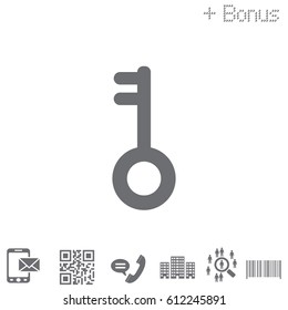 Key vector icon. vector illustration