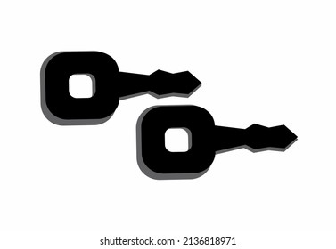 key vector icon illustration isolated on white background