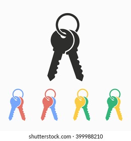 Key  vector icon. Illustration isolated on white  background for graphic and web design.