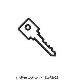 Key   vector icon. Illustration isolated on white  background for graphic and web design.
