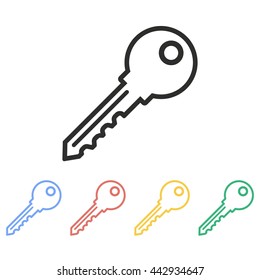Key vector icon. Illustration isolated on white background for graphic and web design.