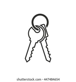 Key vector icon. Illustration isolated on white background for graphic and web design.