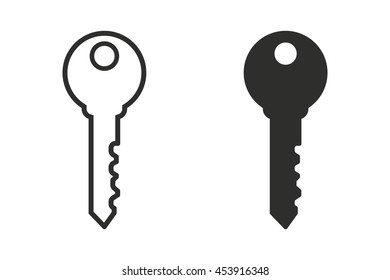 Key vector icon. Illustration isolated on white background for graphic and web design.