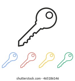 Key vector icon. Illustration isolated on white background for graphic and web design.