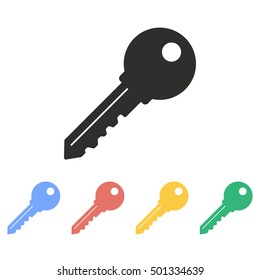 Key vector icon. Illustration isolated on white background for graphic and web design.