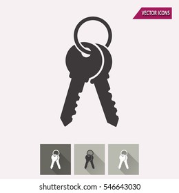 Key vector icon. Illustration isolated for graphic and web design.