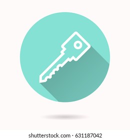 Key vector icon. Illustration isolated for graphic and web design.