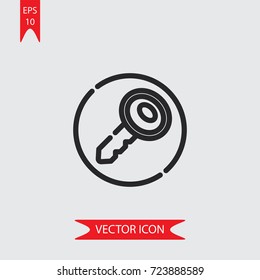 Key vector icon, illustration symbol