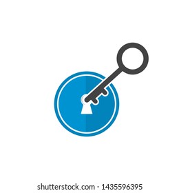 Key vector icon illustration template design 