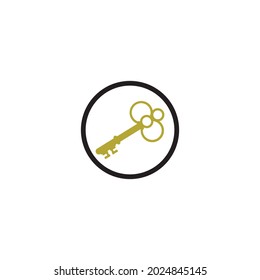 Key vector icon illustration template design 