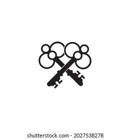 Key vector icon illustration template design 