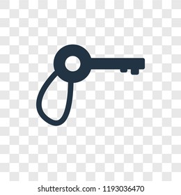 Key vector icon isolated on transparent background, Key transparency logo concept