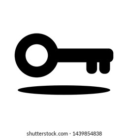 key vector icon isolated on white background    