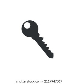 Key vector icon isolated on white background. Symbol, key for website design, logo, app... Vector illustration, EPS10.