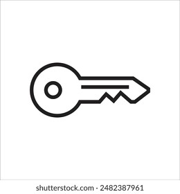 key vector icon line template