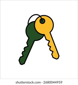 key vector icon line template