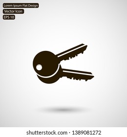 key vector icon , Lorem ipsum flat design