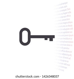 Key Vector icon . Lorem Ipsum Illustration design