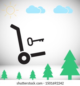 Key Vector icon . Lorem Ipsum Illustration design