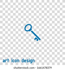 icono del vector de clave en fondo blanco