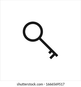 Icono de vector clave, vector clave en un fondo blanco
