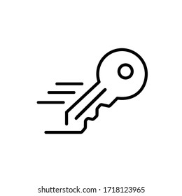 Key vector icon on white background