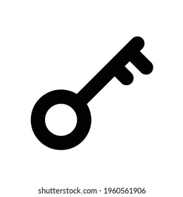 Key vector icon on white background