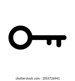 Key vector icon on white background