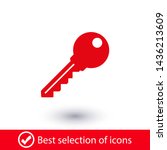 Key vector icon. Open house key icon. Key from the lock icon. Key icon - information protection symbol
