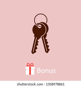 Key vector icon. Open house key icon. Key from the lock icon. Key icon - information protection symbol