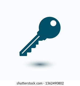 Key vector icon. Open house key icon. Key from the lock icon. Key icon - information protection symbol