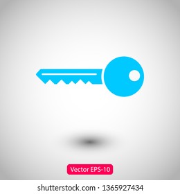 Key vector icon. Open house key icon. Key from the lock icon. Key icon - information protection symbol