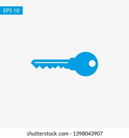 Key vector icon. Open house key icon. Key from the lock icon. Key icon - information protection symbol