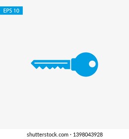 Key vector icon. Open house key icon. Key from the lock icon. Key icon - information protection symbol