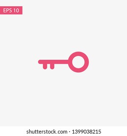 Key vector icon. Open house key icon. Key from the lock icon. Key icon - information protection symbol