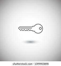 Key vector icon. Open house key icon. Key from the lock icon. Key icon - information protection symbol