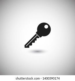 Key vector icon. Open house key icon. Key from the lock icon. Key icon - information protection symbol