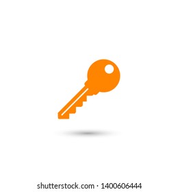 Key vector icon. Open house key icon. Key from the lock icon. Key icon - information protection symbol