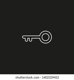 Key vector icon. Open house key icon. Key from the lock icon. Key icon - information protection symbol