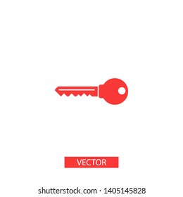 Key vector icon. Open house key icon. Key from the lock icon. Key icon - information protection symbol