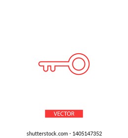 Key vector icon. Open house key icon. Key from the lock icon. Key icon - information protection symbol