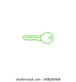 Key vector icon. Open house key icon. Key from the lock icon. Key icon - information protection symbol